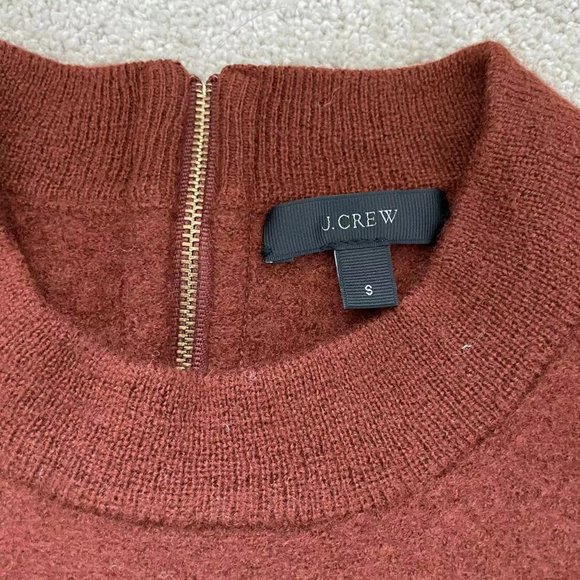 J. Crew Wool Exposed Zip Back Crewneck (Size XS) - Picture 3 of 3